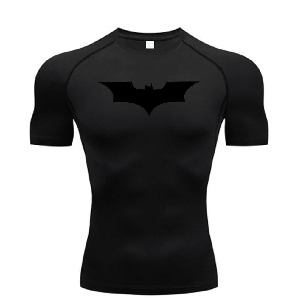 Fitness Compression Short Sleeve T-Shirt, Round Neck, Gym Running Basketball Football Training Top