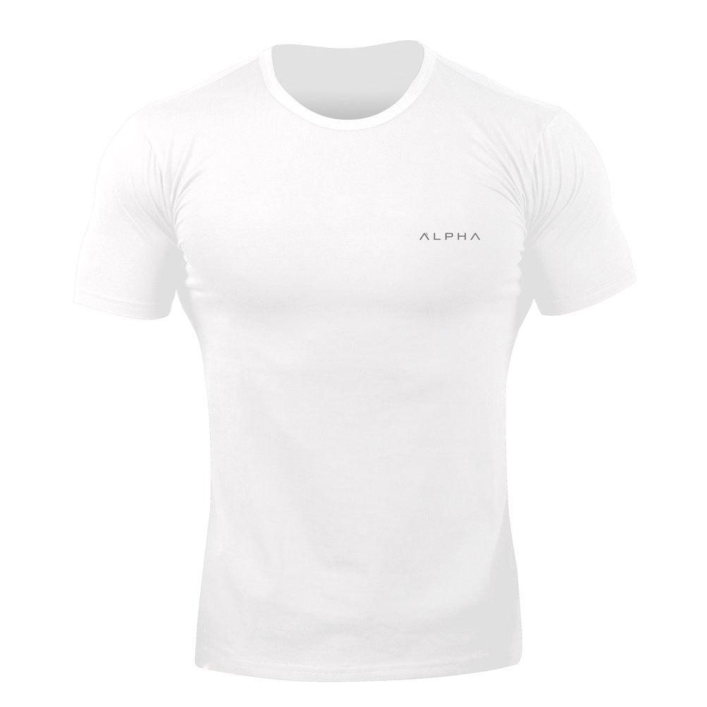 Fitness Short Sleeve Workout T-Shirt for Men, High Elasticity, Quick-Dry Training Gym Shirt