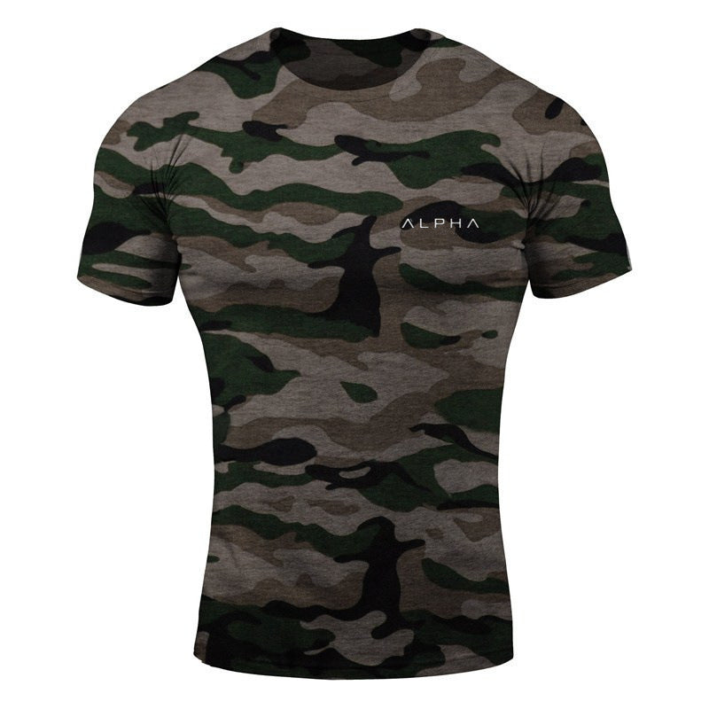 Fitness Short Sleeve Workout T-Shirt for Men, High Elasticity, Quick-Dry Training Gym Shirt