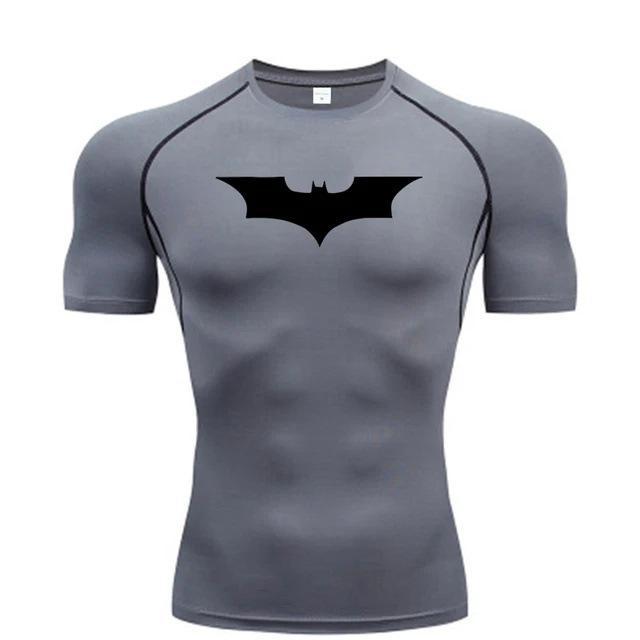Fitness Compression Short Sleeve T-Shirt, Round Neck, Gym Running Basketball Football Training Top