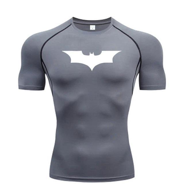 Fitness Compression Short Sleeve T-Shirt, Round Neck, Gym Running Basketball Football Training Top