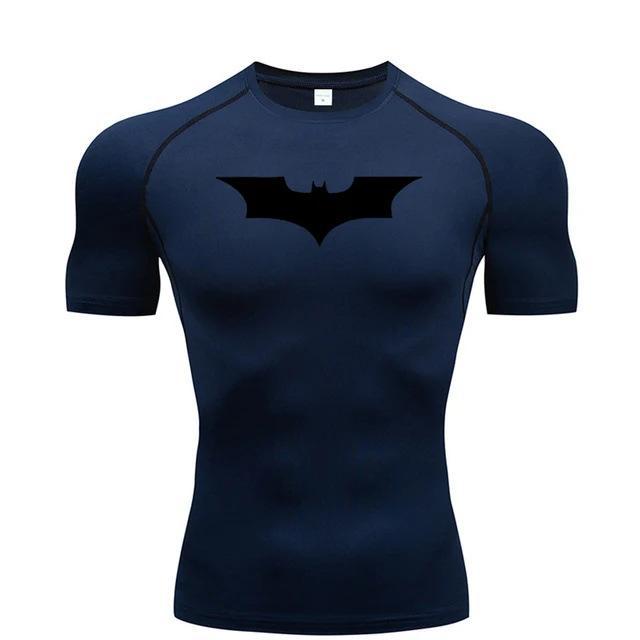 Fitness Compression Short Sleeve T-Shirt, Round Neck, Gym Running Basketball Football Training Top