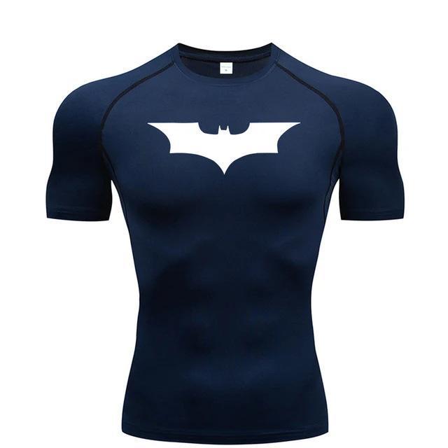 Fitness Compression Short Sleeve T-Shirt, Round Neck, Gym Running Basketball Football Training Top